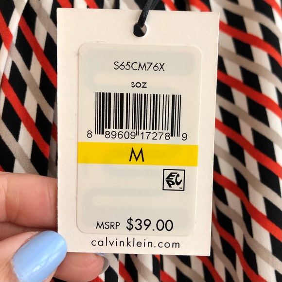 New! Cabin Klein Printed Formal Blouse - Picture 3 of 3